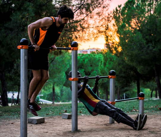 Barras a tres alturas Street Workout calistenia