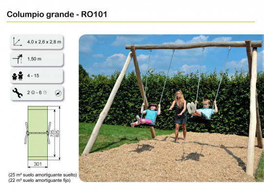 Large robinia swing