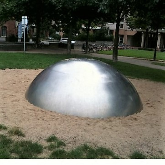 Stainless steel dome.