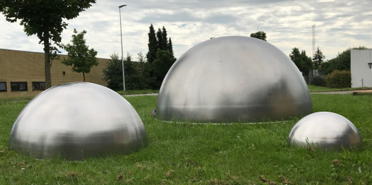 Stainless steel dome.